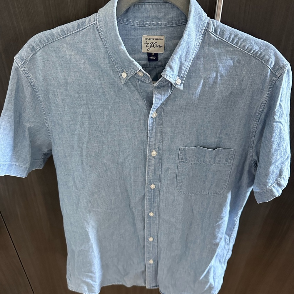 Jcrew short sleeve chambray shirt